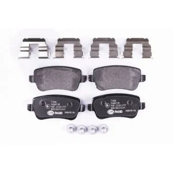 Jeu de 4 plaquettes de frein arrière HELLA 8DB 355 012-411