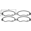 Jeu de 4 plaquettes de frein avant HELLA 8DB 355 012-431 - Visuel 2