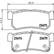 Jeu de 4 plaquettes de frein arrière HELLA 8DB 355 012-501 - Visuel 2