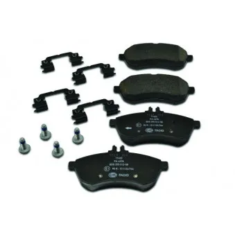 Jeu de 4 plaquettes de frein avant HELLA 8DB 355 012-581