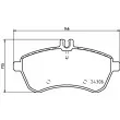 Jeu de 4 plaquettes de frein avant HELLA 8DB 355 012-581 - Visuel 2