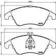 Jeu de 4 plaquettes de frein avant HELLA 8DB 355 012-621 - Visuel 2