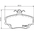 Jeu de 4 plaquettes de frein avant HELLA 8DB 355 012-671 - Visuel 2