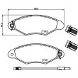 Jeu de 4 plaquettes de frein avant HELLA 8DB 355 012-711 - Visuel 2