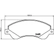 Jeu de 4 plaquettes de frein avant HELLA 8DB 355 012-771 - Visuel 2