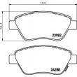 Jeu de 4 plaquettes de frein avant HELLA 8DB 355 012-831 - Visuel 2