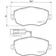 Jeu de 4 plaquettes de frein avant HELLA 8DB 355 012-851 - Visuel 2