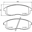Jeu de 4 plaquettes de frein avant HELLA 8DB 355 012-901 - Visuel 2