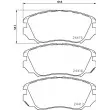 Jeu de 4 plaquettes de frein avant HELLA 8DB 355 013-051 - Visuel 2