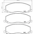 Jeu de 4 plaquettes de frein avant HELLA 8DB 355 013-061 - Visuel 2