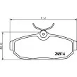 Jeu de 4 plaquettes de frein arrière HELLA 8DB 355 013-111 - Visuel 2