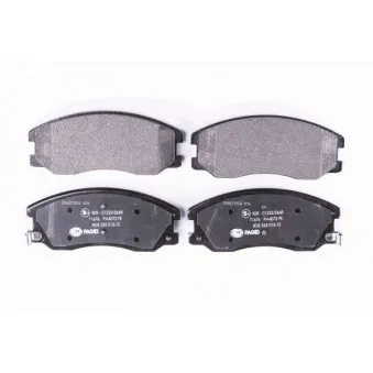 Jeu de 4 plaquettes de frein avant HELLA 8DB 355 013-121