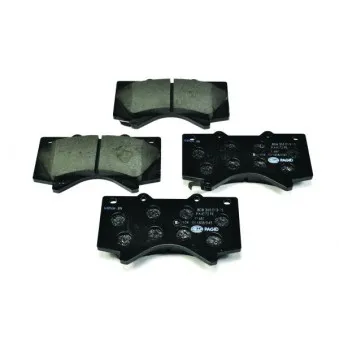 Jeu de 4 plaquettes de frein avant HELLA 8DB 355 013-151