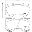 Jeu de 4 plaquettes de frein avant HELLA 8DB 355 013-151 - Visuel 2