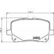 Jeu de 4 plaquettes de frein avant HELLA 8DB 355 013-161 - Visuel 2