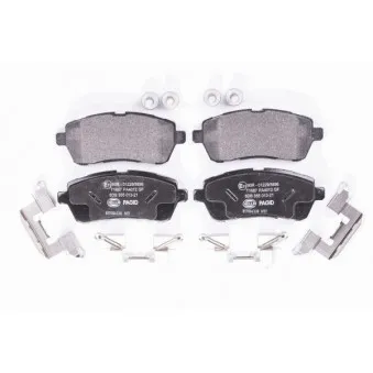 Jeu de 4 plaquettes de frein avant HELLA 8DB 355 013-211