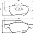 Jeu de 4 plaquettes de frein avant HELLA 8DB 355 013-271 - Visuel 2
