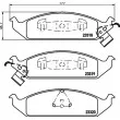 Jeu de 4 plaquettes de frein avant HELLA 8DB 355 013-281 - Visuel 2