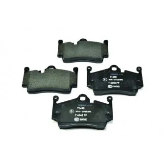 Jeu de 4 plaquettes de frein arrière HELLA 8DB 355 013-311