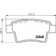Jeu de 4 plaquettes de frein arrière HELLA 8DB 355 013-361 - Visuel 2