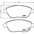 Jeu de 4 plaquettes de frein avant HELLA 8DB 355 013-371 - Visuel 2