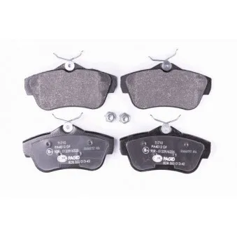 Jeu de 4 plaquettes de frein arrière HELLA 8DB 355 013-421