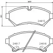 Jeu de 4 plaquettes de frein avant HELLA 8DB 355 013-501 - Visuel 2