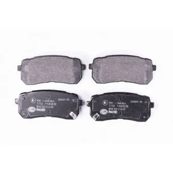 Jeu de 4 plaquettes de frein arrière HELLA 8DB 355 013-551