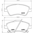 Jeu de 4 plaquettes de frein avant HELLA 8DB 355 013-561 - Visuel 2