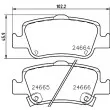 Jeu de 4 plaquettes de frein arrière HELLA 8DB 355 013-571 - Visuel 2