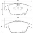 Jeu de 4 plaquettes de frein avant HELLA 8DB 355 013-731 - Visuel 2