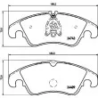 Jeu de 4 plaquettes de frein avant HELLA 8DB 355 013-751 - Visuel 2