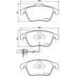 Jeu de 4 plaquettes de frein avant HELLA 8DB 355 013-861 - Visuel 2
