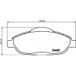 Jeu de 4 plaquettes de frein avant HELLA 8DB 355 013-911 - Visuel 2