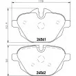 Jeu de 4 plaquettes de frein arrière HELLA 8DB 355 013-921 - Visuel 2