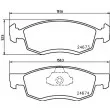 Jeu de 4 plaquettes de frein avant HELLA 8DB 355 013-951 - Visuel 2