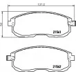 Jeu de 4 plaquettes de frein avant HELLA 8DB 355 013-991 - Visuel 2