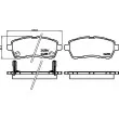 Jeu de 4 plaquettes de frein avant HELLA 8DB 355 014-001 - Visuel 2