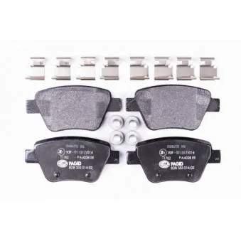 Jeu de 4 plaquettes de frein arrière HELLA 8DB 355 014-021