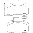Jeu de 4 plaquettes de frein avant HELLA 8DB 355 014-061 - Visuel 2