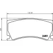 Jeu de 4 plaquettes de frein arrière HELLA 8DB 355 014-101 - Visuel 2