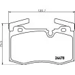 Jeu de 4 plaquettes de frein avant HELLA 8DB 355 014-111 - Visuel 2