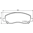 Jeu de 4 plaquettes de frein avant HELLA 8DB 355 014-131 - Visuel 2