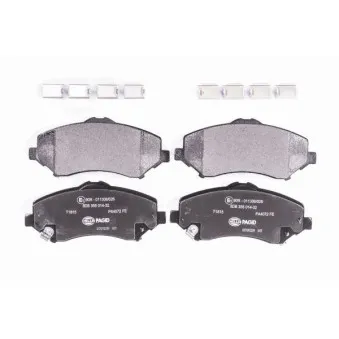 Jeu de 4 plaquettes de frein avant HELLA 8DB 355 014-321