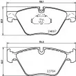 Jeu de 4 plaquettes de frein avant HELLA 8DB 355 014-351 - Visuel 2