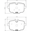 Jeu de 4 plaquettes de frein arrière HELLA 8DB 355 014-361 - Visuel 2