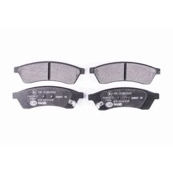 Jeu de 4 plaquettes de frein arrière HELLA 8DB 355 014-491