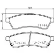 Jeu de 4 plaquettes de frein arrière HELLA 8DB 355 014-491 - Visuel 2