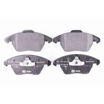 Jeu de 4 plaquettes de frein avant HELLA 8DB 355 014-511