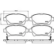 Jeu de 4 plaquettes de frein avant HELLA 8DB 355 014-601 - Visuel 2